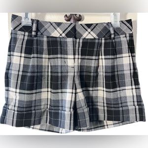 EXPRESS High Waisted Black and White Plaid Shorts Size 0